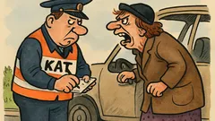 Виц: КАТаджия пише акт за 50