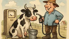 Виц: Литър мляко колкото бензин?!