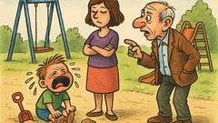 Виц: На площадката едно дете реве...