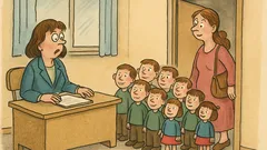 Виц: Влиза майка с десет деца