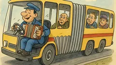 Виц: Шофьор на хармоника свири „Катюша“