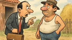 Виц: Данъчен прави внезапна проверка на фермер