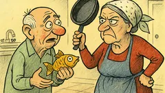 Виц: Дядото хвана златната рибка...