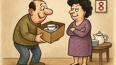 Виц: Защо подари скъп сервиз за 8-ми?