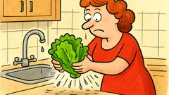 Виц: Изтръсквам марулята — освещавам плота