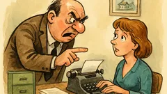 Виц: Шефът мъмри секретарката за писмо