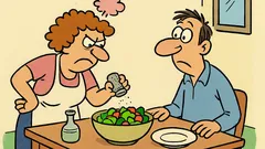 Виц: Защо жените пресоляват салатата?