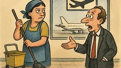 Виц: Нели, къде работиш на летището?