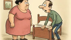 Виц: Скъпи, дебела ли съм?