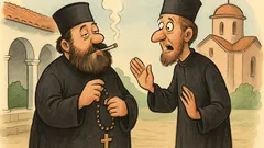 Виц: В манастира дошъл монах на гости