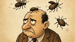 Виц: Бръмбарите напускат главата ми