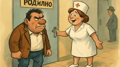 Виц: Стои таткото пред родилното...