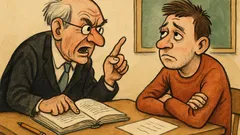 Виц: Професор мъчи студент за тройка