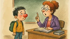 Виц: Иванчо влиза в клас с подут нос