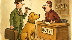 Виц: Сър Джон пише на хотела...