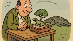 Виц: Как познаеш бонсай крокодил?