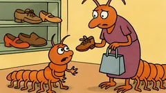 Виц: Стоножка в магазин за обувки...