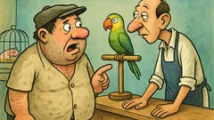 Виц: Свиньо, колко струва папагалът?