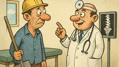 Виц: Работник отива на преглед в болницата