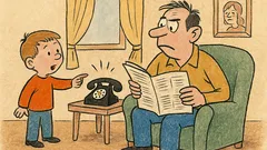 Виц: Тате, телефонът ти звъни...