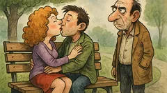 Виц: Целуват се мъж и жена на пейка