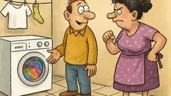Виц: Пуснах цветни с белите в пералнята